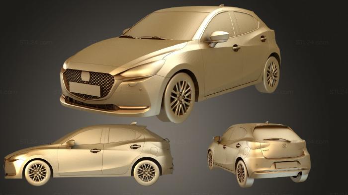 Автомобили и транспорт (Мазда 2 2020, CARS_2402) 3D модель для ЧПУ станка